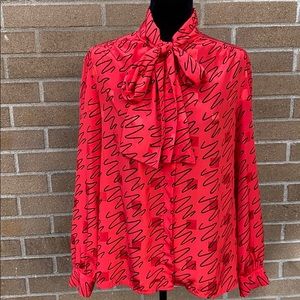 Red Button down blouse